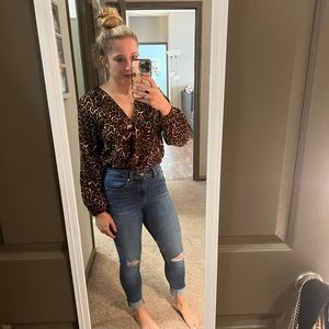 Cheetah Print BodySuit Top